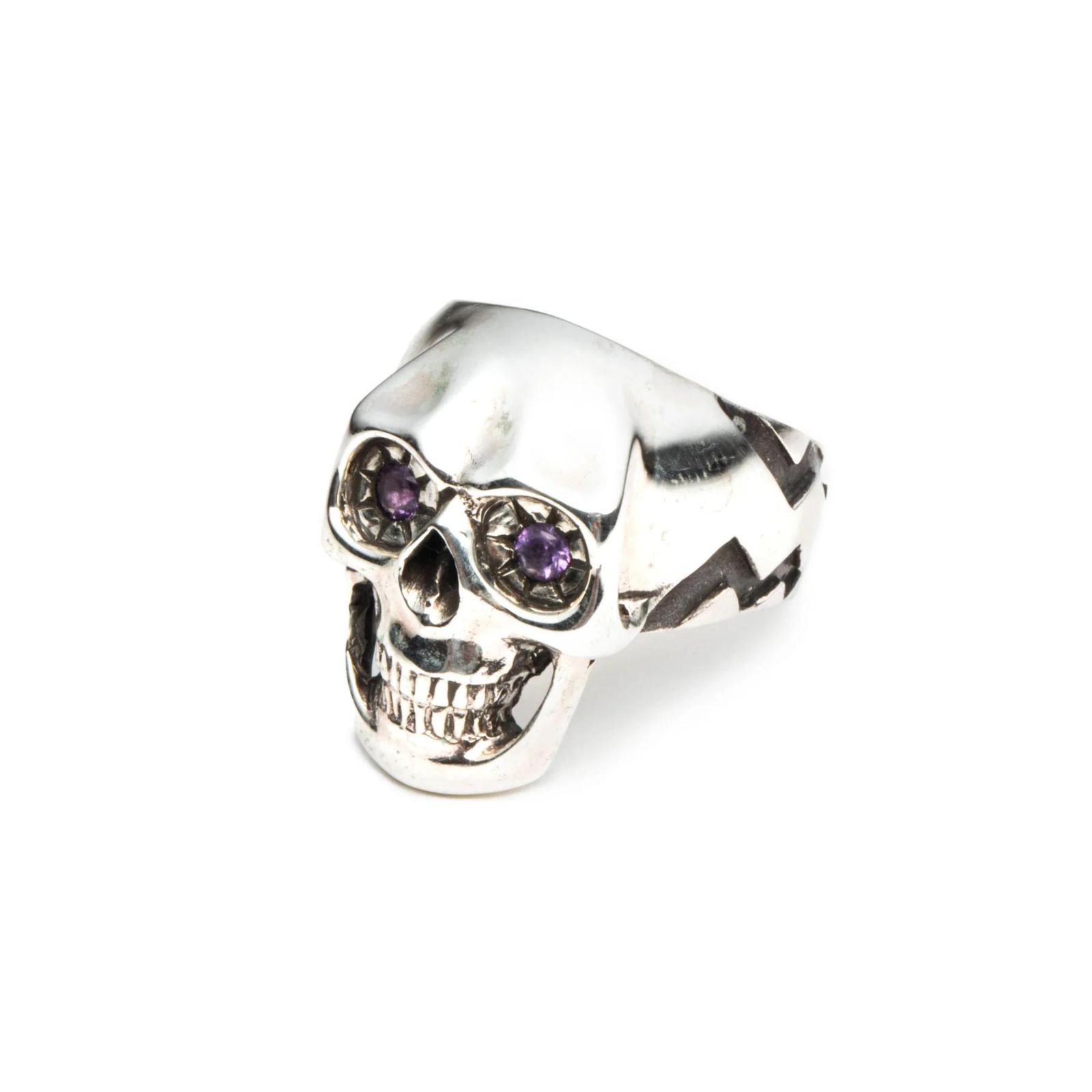 × D.O.D LUCKY SKULL RING ＜AMETHYST＞ (SILVER / AMETHYST) / ラッキースカルリング アメジスト