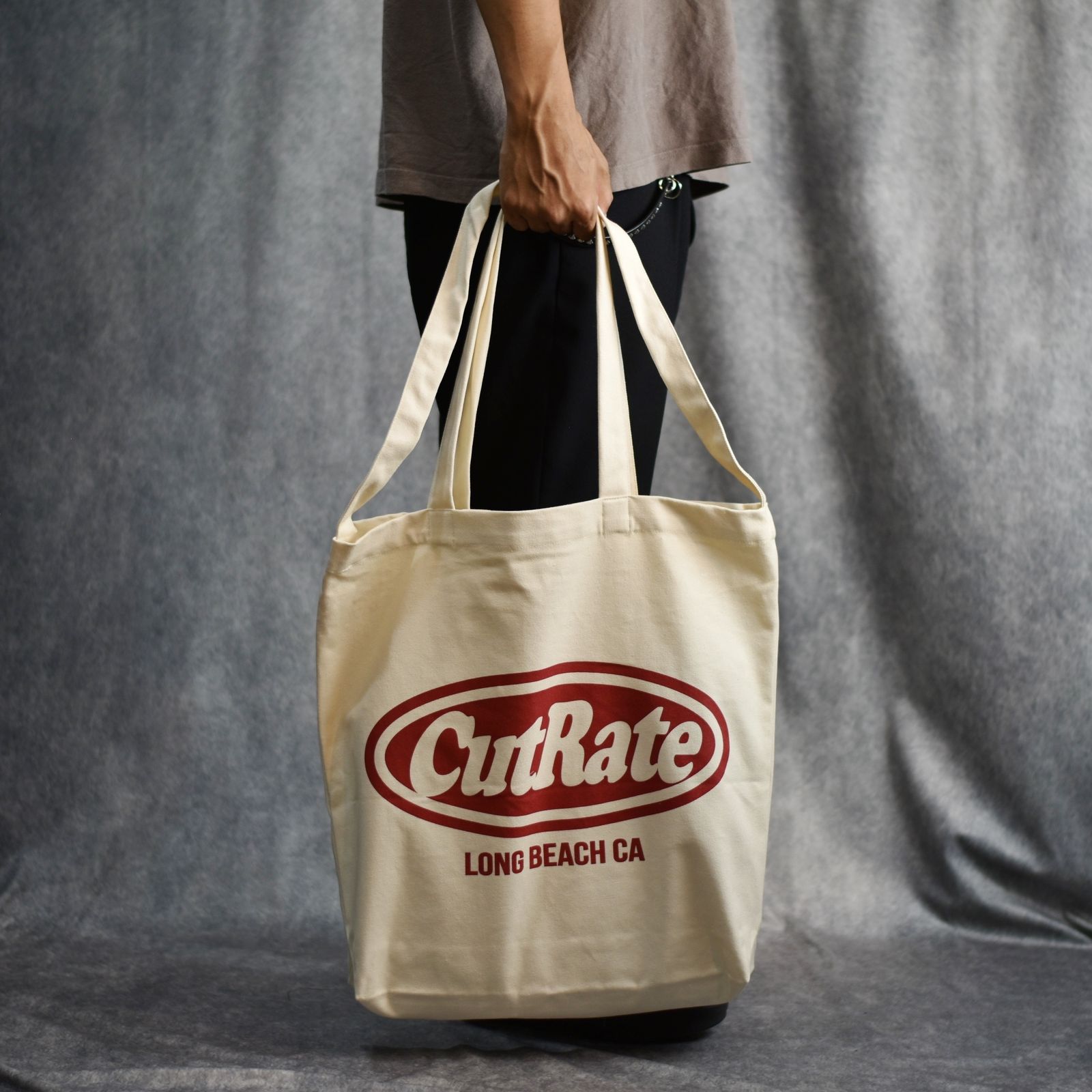 CUTRATE LOGO 3WAY TOTE BAG (NATURAL) / トートバッグ