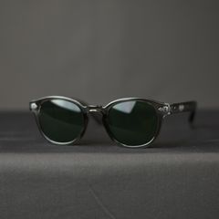 CUTRATE LOGO GLASSES (CLEAR GRAY × GREEN) / カットレイト ロゴ グラシズ