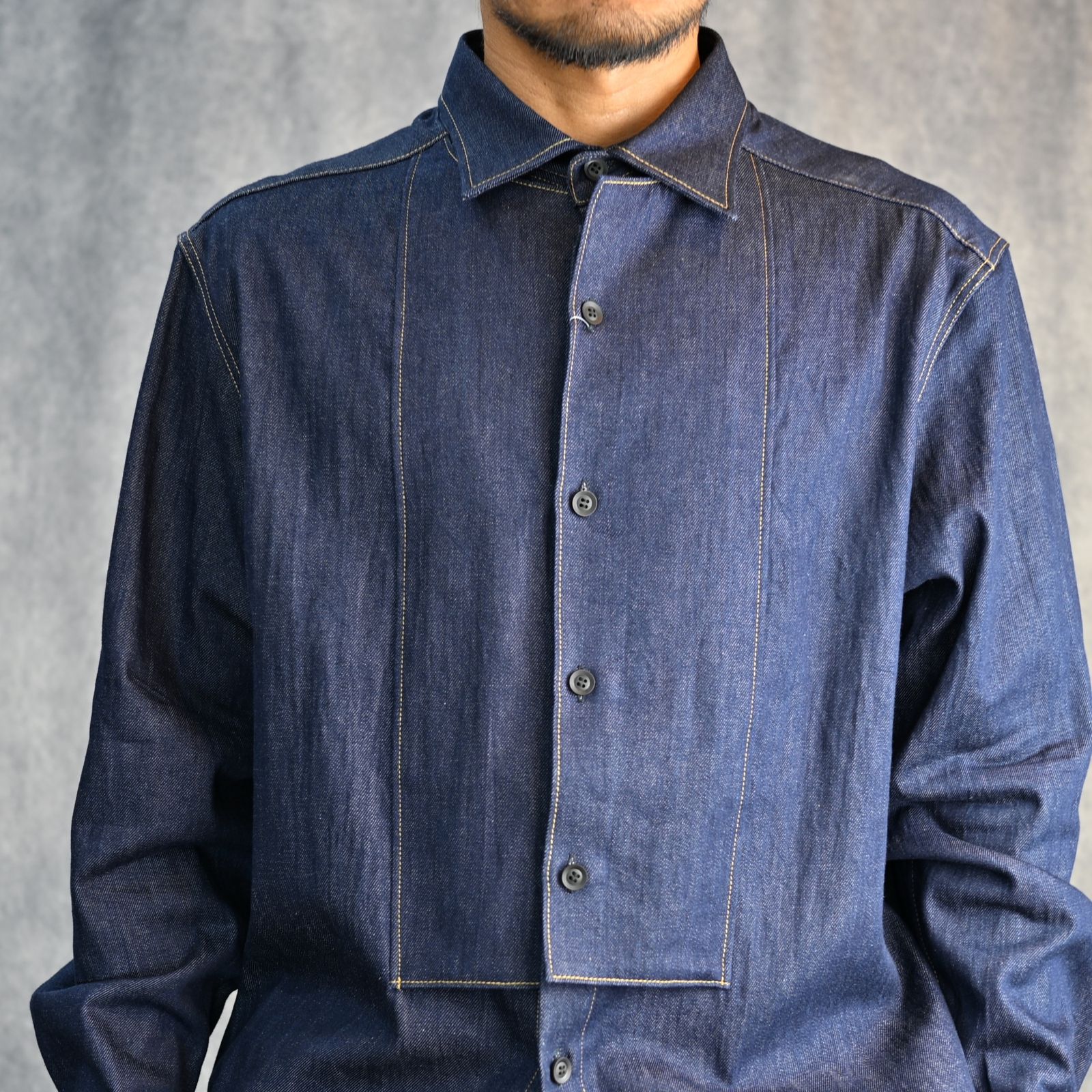 8OZ DENIM DOUBLE FRON SHIRT （INDIGO） / デニムシャツ （インディゴ） / HO-B44-023-1-03