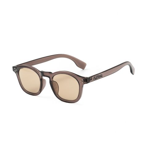 CUTRATE LOGO GLASSES (CLEAR BROWN × BROWN)｜ウェリントン サングラス｜CR-26AW001