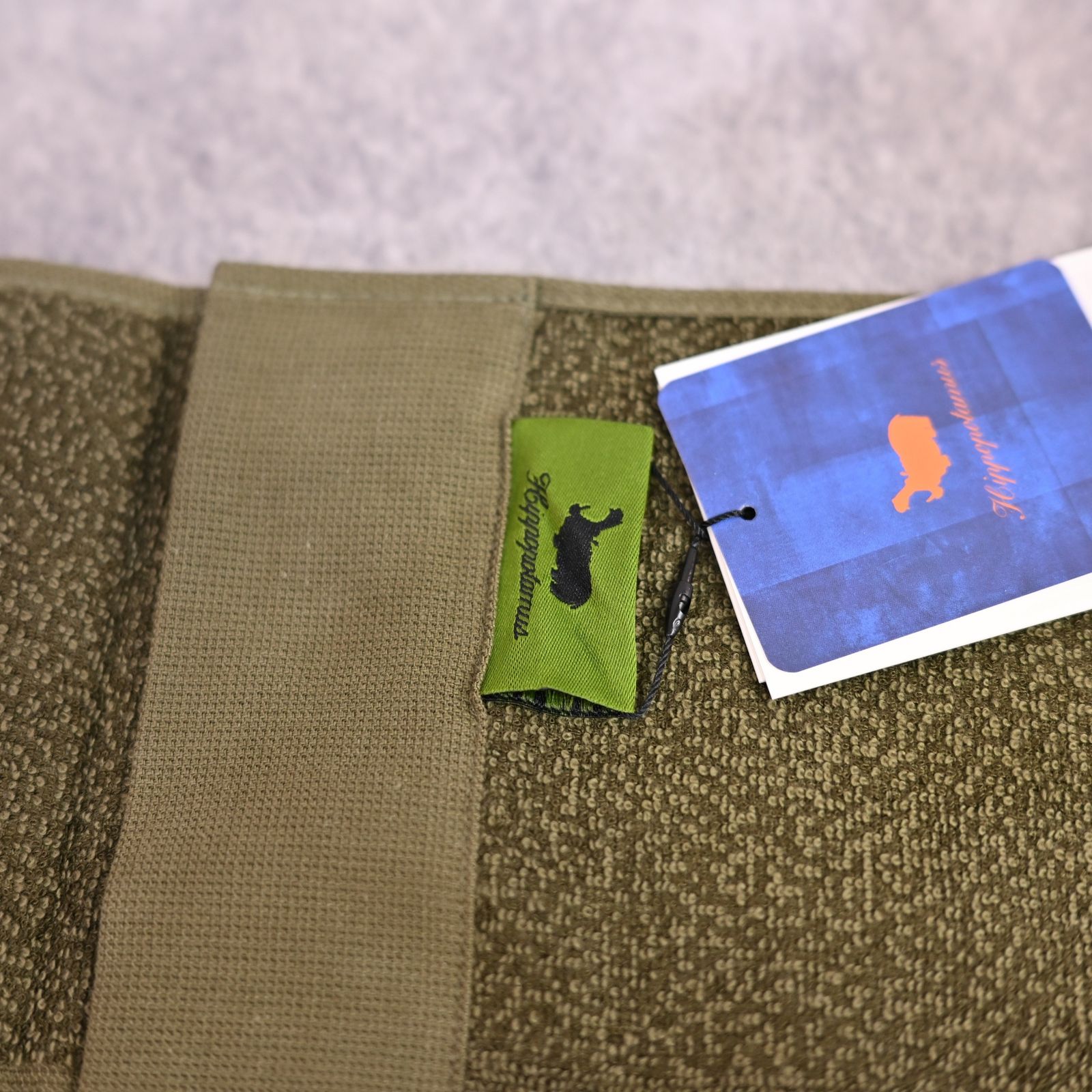 TEST PRODUCT EXCHANGE SERVISE × HIPPOPOTAMUS FACE TOWEL （D.KHAKI） / フェイスタオル (ダーク カーキ) TPES-AC04