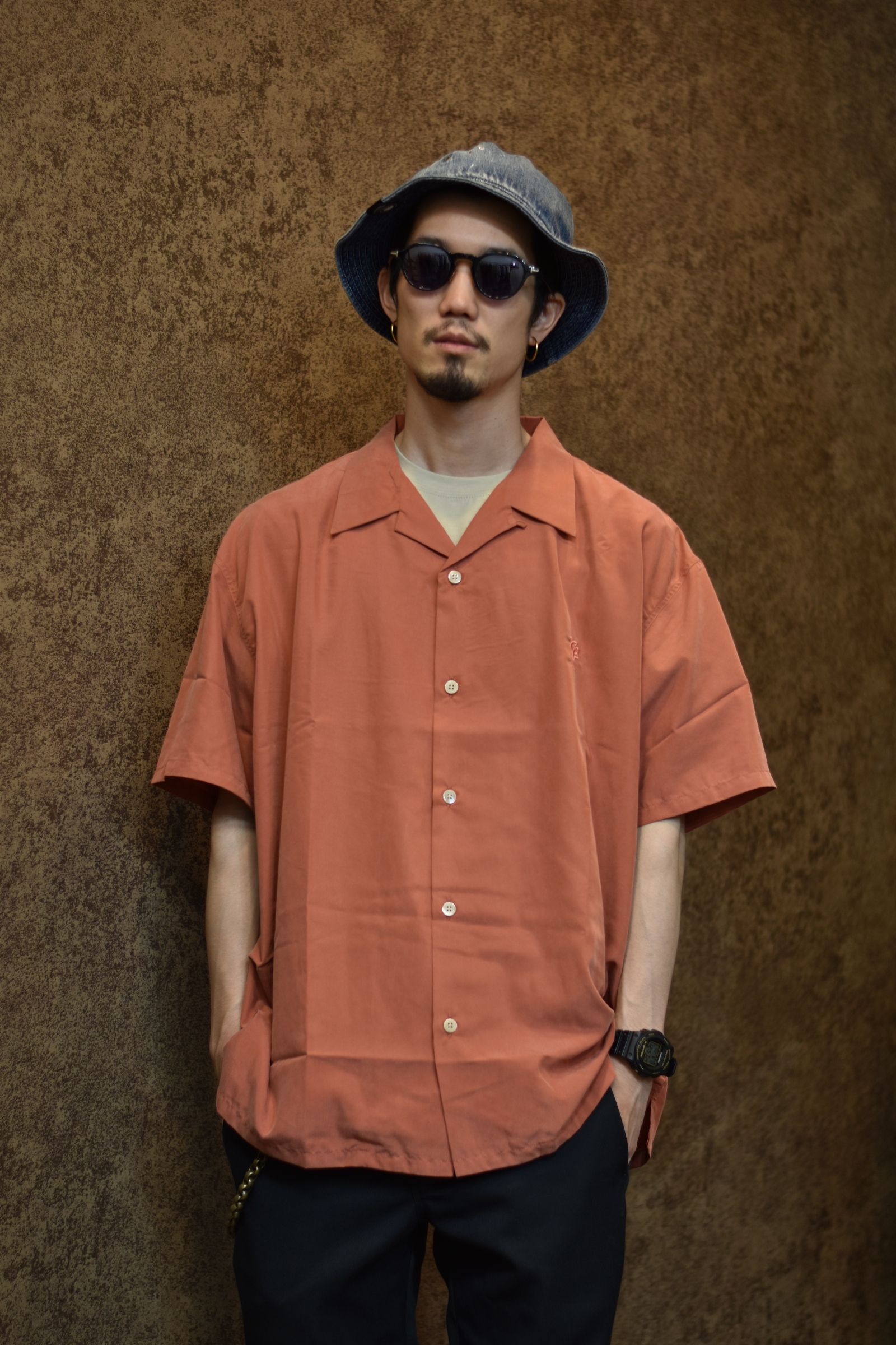 NO POCKET SMOOTH S/S SHIRT (VERMILION)