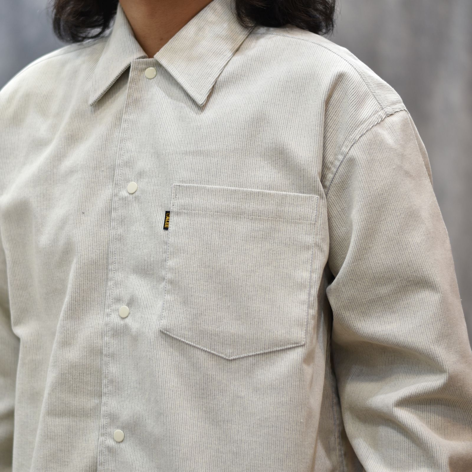 14W T/C CORDUROY SHIRT JACKET (IVORY)｜コーデュロイ シャツジャケット｜CL-25AW008