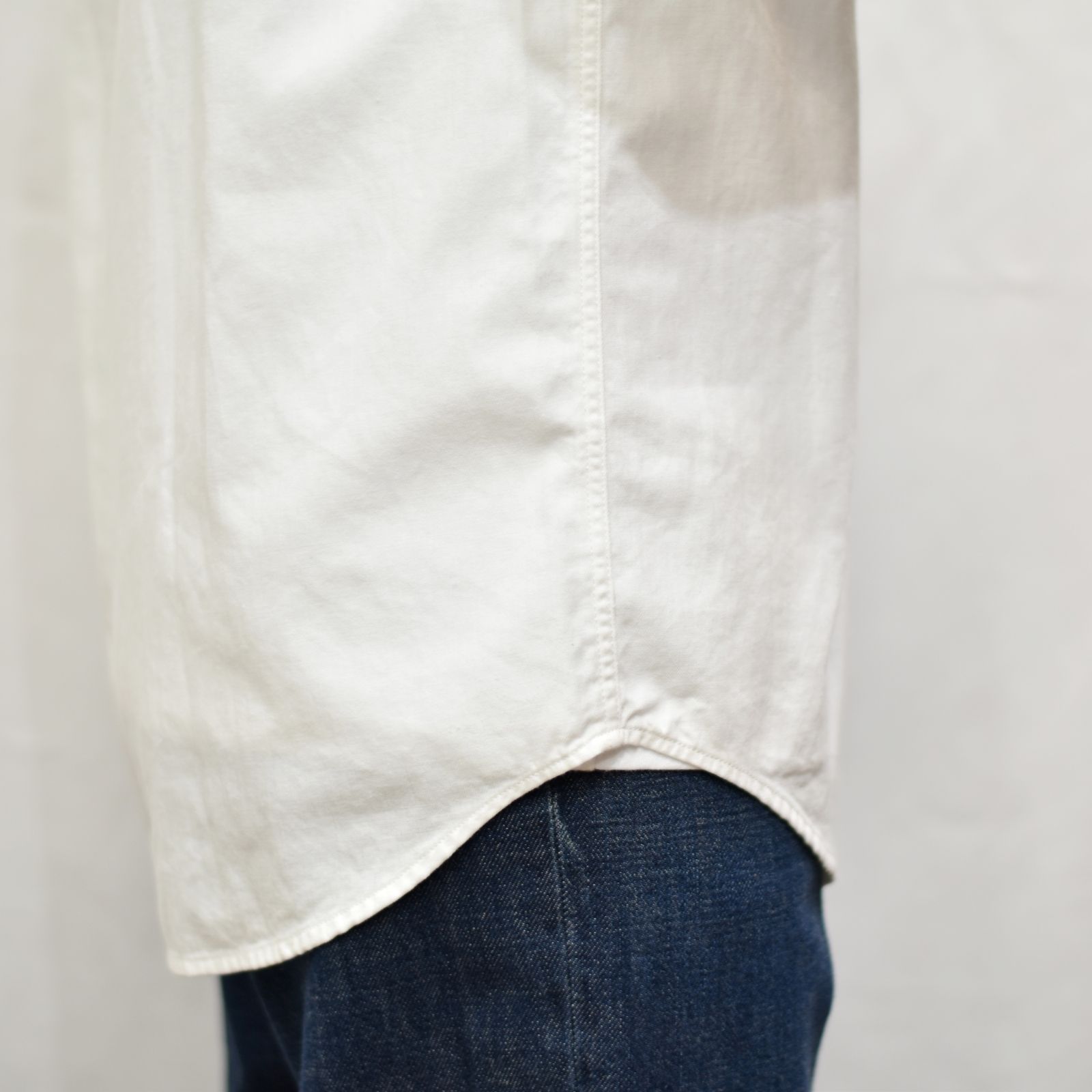 Band Collar OG. Denim Long SH (WHT)