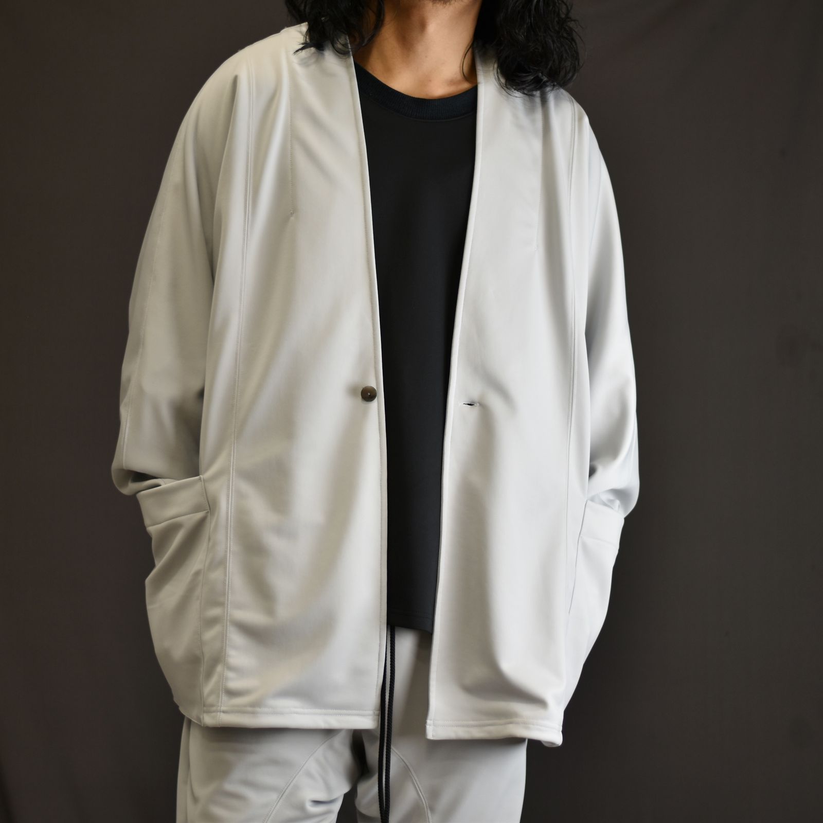 tech jersey dolman sleeve cardigan (ICE GRAY) / ドルマンスリーブ カーディガン