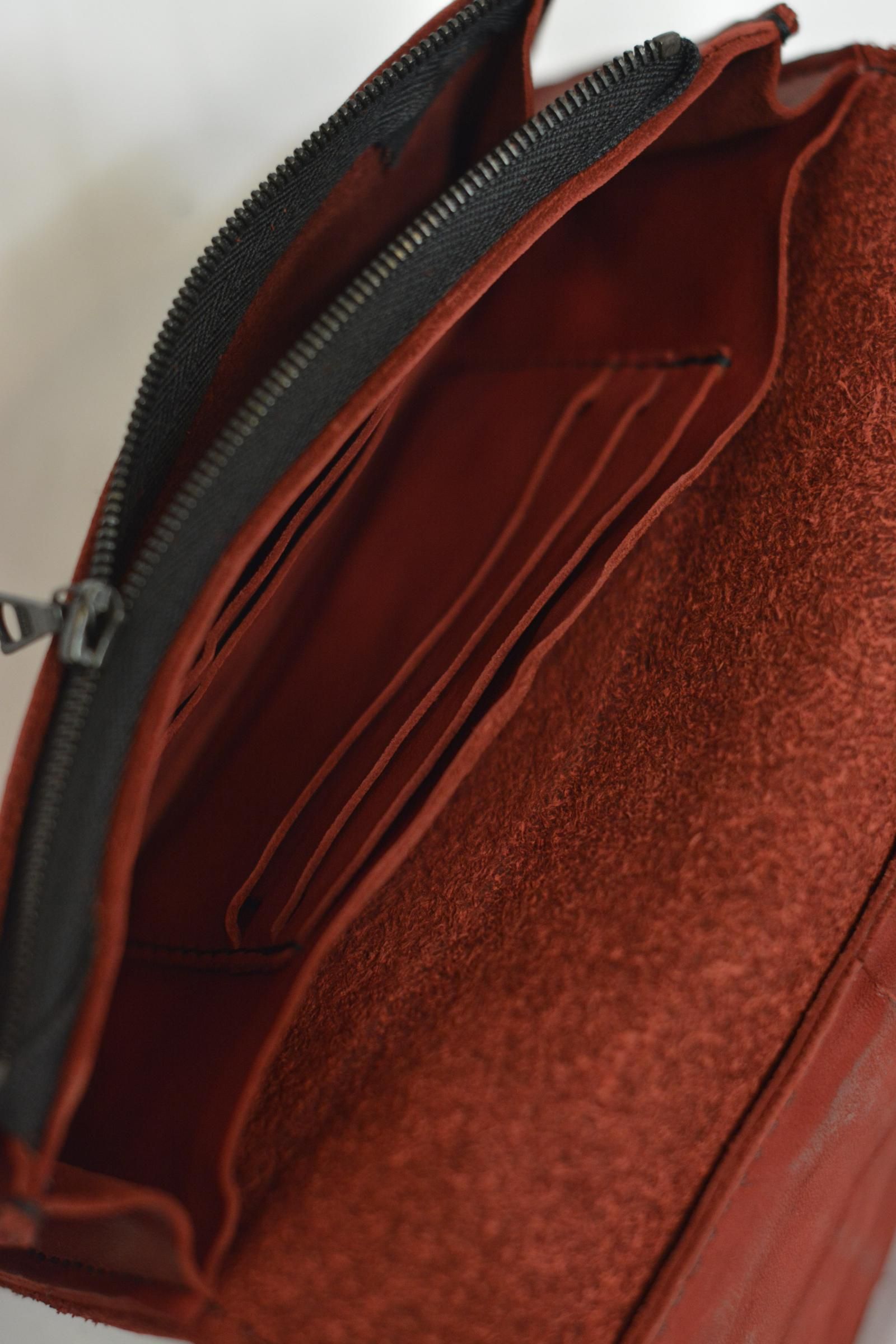 ダブルショルダー レザー 長財布