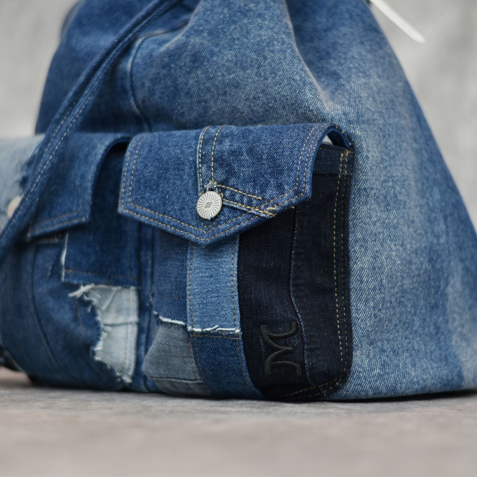TOOL BAG  (MULTI DENIM) | バケットバッグ 巾着バッグ