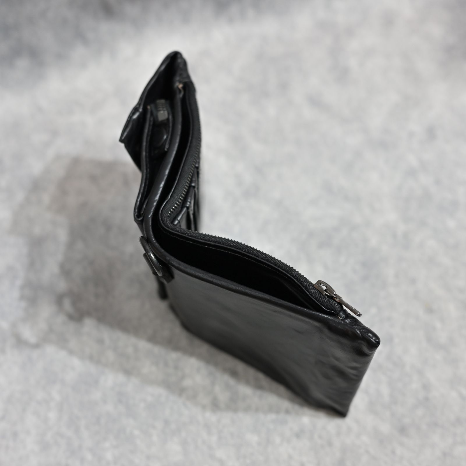 ホーウィンレザー 二つ折り スナップウォレット （BLACK / ブラック）｜894-05