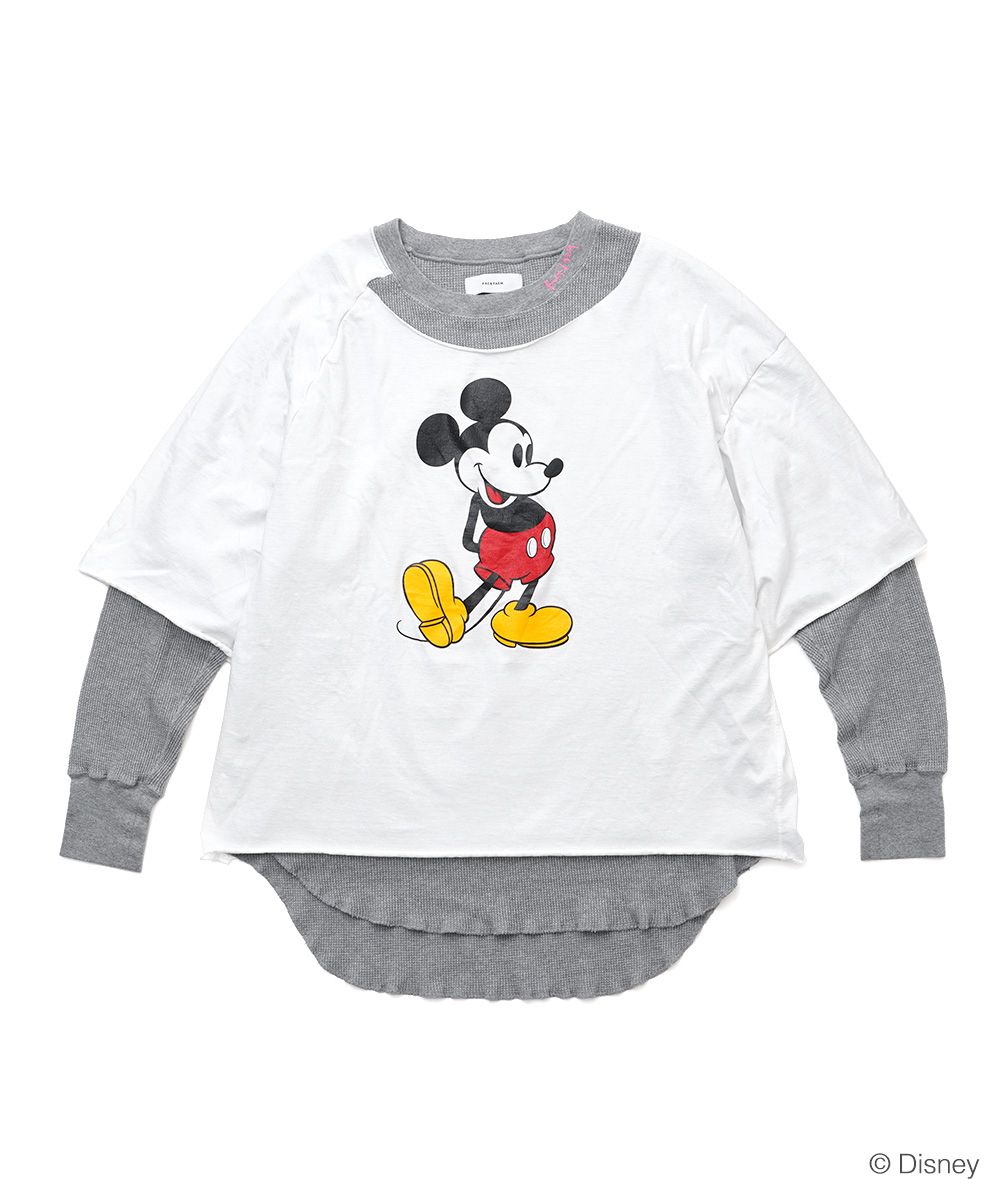 FACETASM - MICKEY LAYERD LONG SLEEVE TEE (WHITE) | chord online store