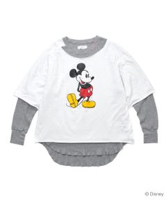 MICKEY LAYERD LONG SLEEVE TEE (WHITE)