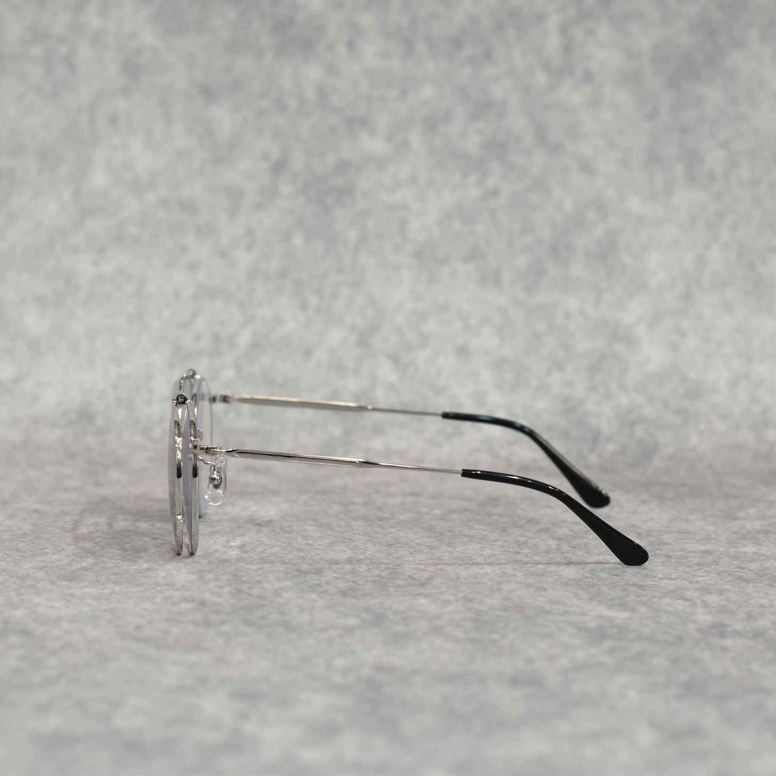 FLIP UP TYPE CIRCLE METAL GLASSES ＜EXCLUSIVE＞ (SILVER / GRAY)｜フリップアップタイプ サークルメタル サングラス｜CL-26SS001G EX