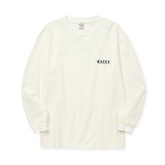 VINTAGE TYPE EMBROIDERY L/S TEE (WHITE)｜ロゴ刺繍 Tシャツ｜CL-25AW015
