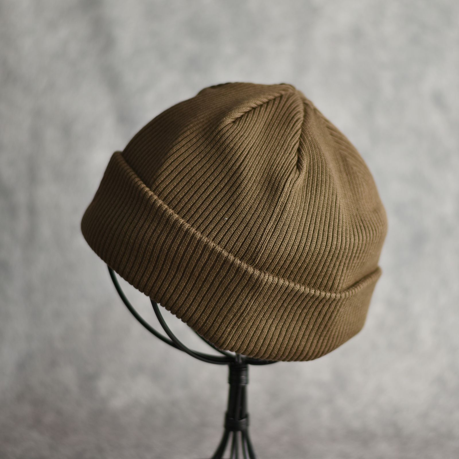 CAL NT LOGO KNIT CAP (BROWN) / ロゴ刺繍 ニットキャップ
