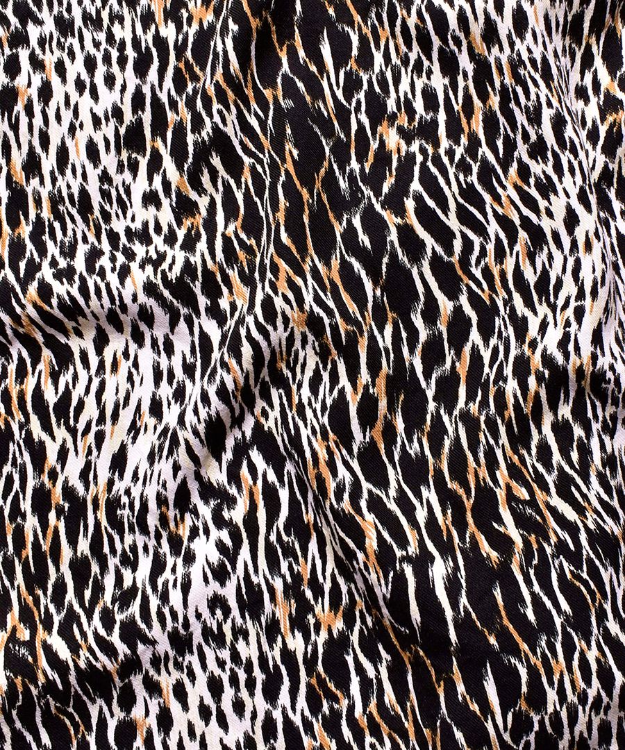 MINEDENIM - Leopard Open Collar SH （WPT） レオパード