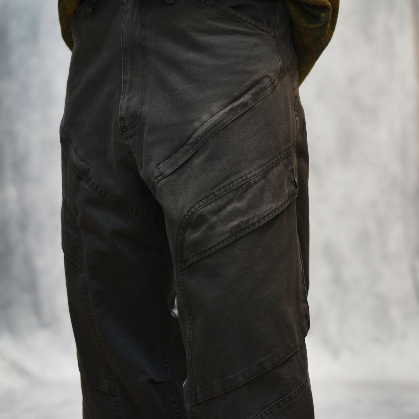 DOUBLE DYE CHINO PT (BLACK)｜二重染め チノパンツ｜475203