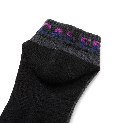 CALEE LOGO SHORT SOCKS ＜Type A＞ (CHARCOAL) / ショート丈 ソックス