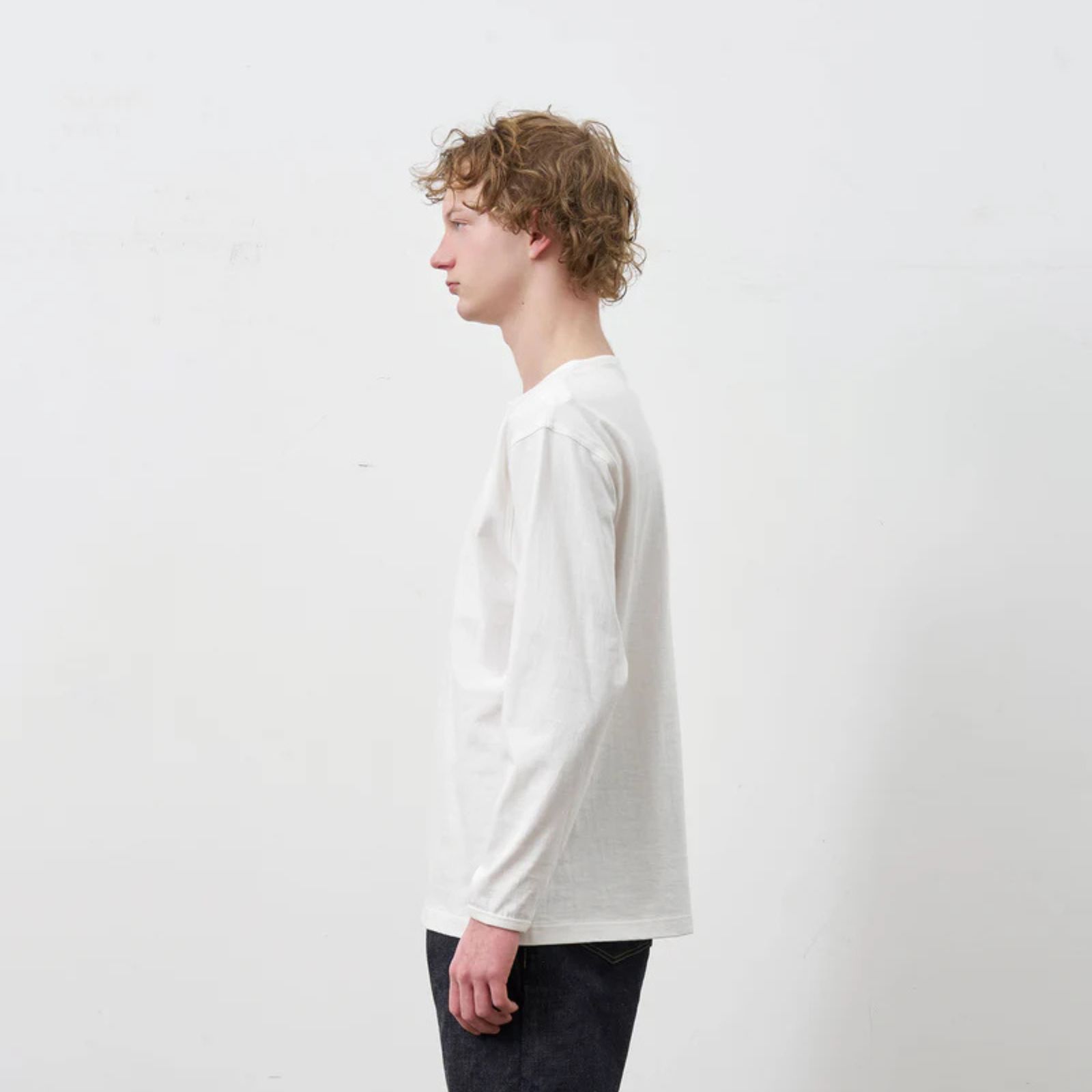 HENLEY NECK L/S TEE （WHITE）｜ ヘンリーネック ロングスリーブ （ホワイト） 602-261-15