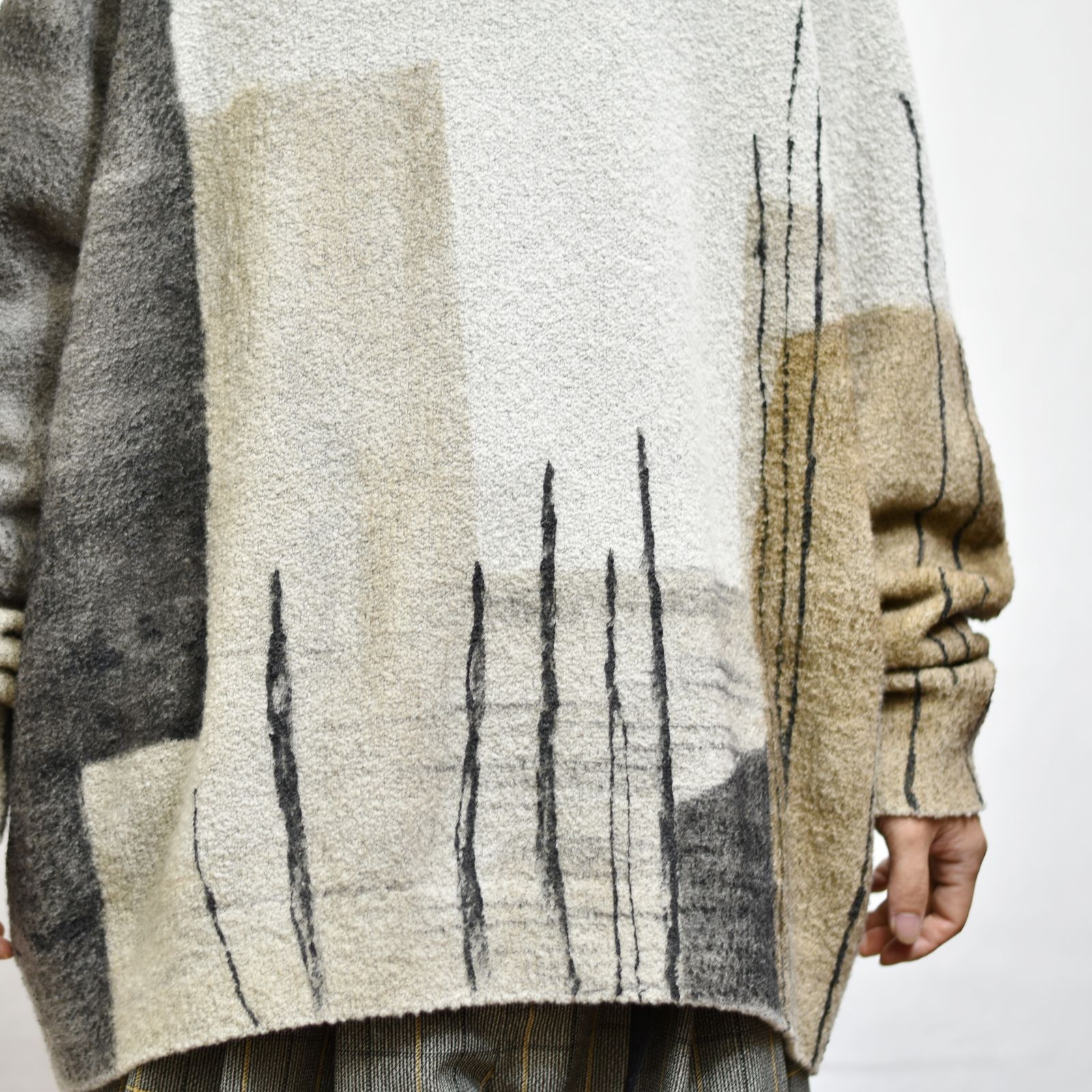 ラグランスリーブセーター / LB22AW-KN01-HP (BALM×LANDSCAPE)