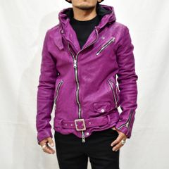 ジャパンカーフ タンニン鞣し 製品洗い加工 フーディライダース (PINK)