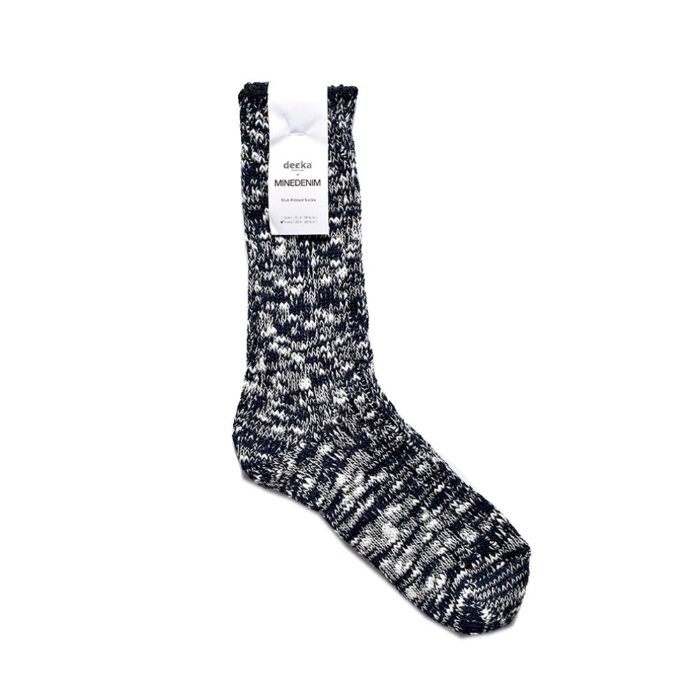 decka* MINEDENIM Melange Rib SOX （DNY） /  リブソックス （ダークネイビー）