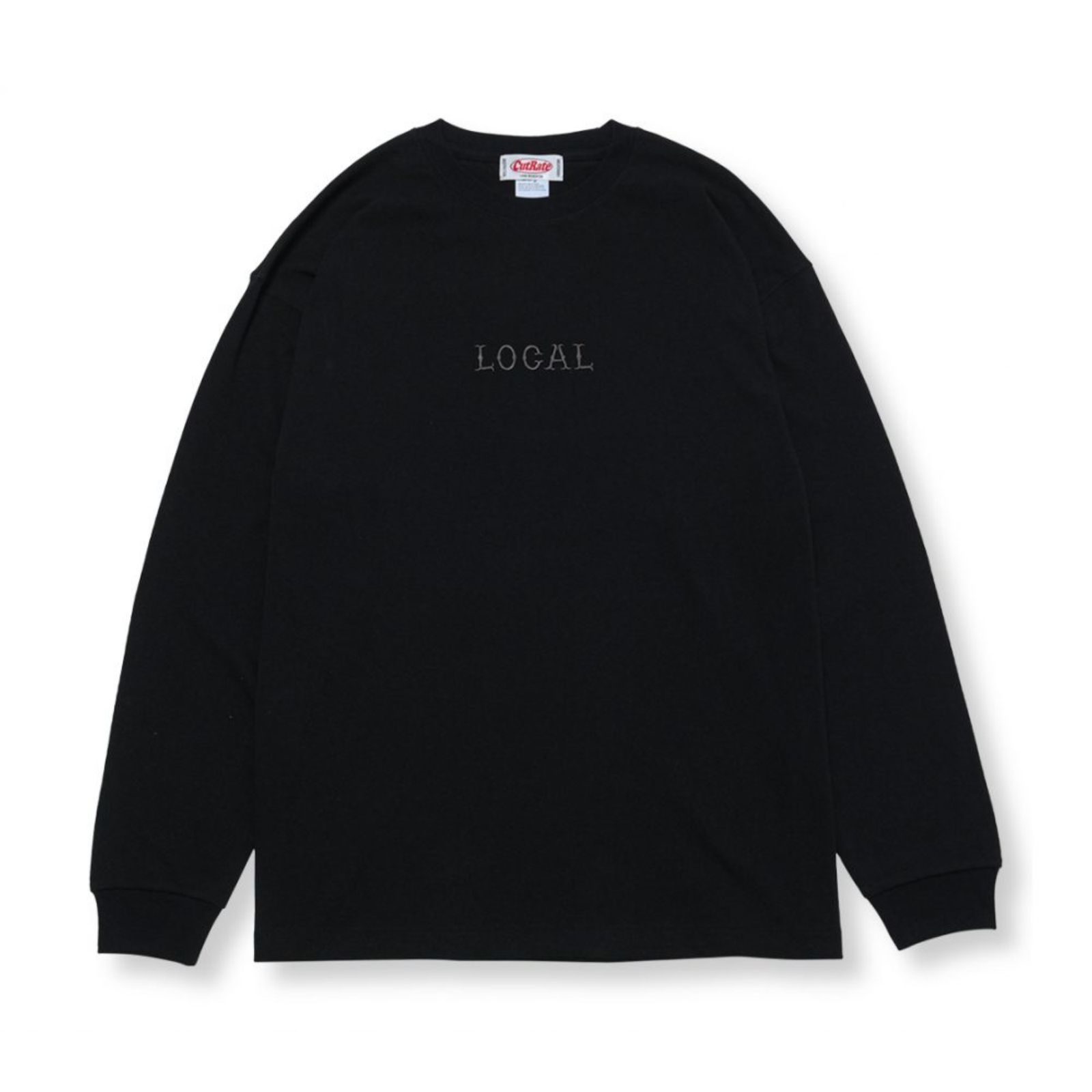 CLASSIC LOCAL LOGO EMBROIDERY L/S TEE (BLACK) / ローカル ロゴ刺繍 ロングスリーブ Tシャツ