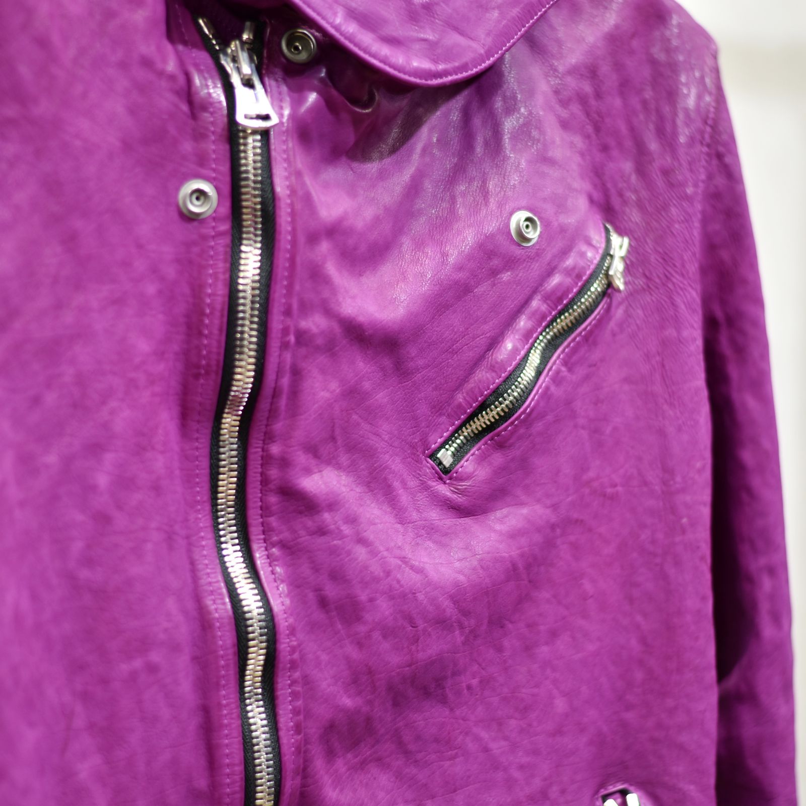 ジャパンカーフ タンニン鞣し 製品洗い加工 フーディライダース (PINK)