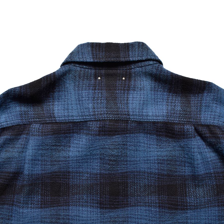 Distortion Ombre Check Flannel Over SH （BPT） /  オンブレーチェック シャツ （ブルー） 2410-5001