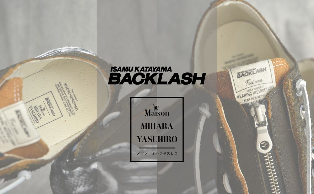 ISAMUKATAYAMA BACKLASH × Maison MIHARA YASUHIRO 【ステアレザースエード / MMYソール 製品染め スニーカー】