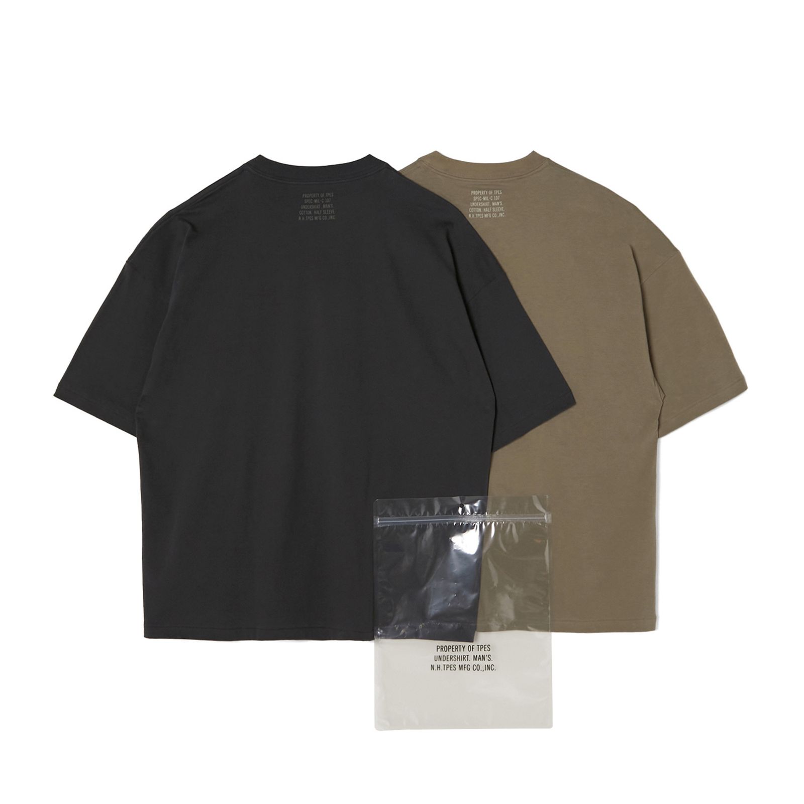 2PACK T-SHIRT （CCL ・ BEIGE） / パック Tシャツ （チャコール ・ ベージュ） 9251-CS56-016