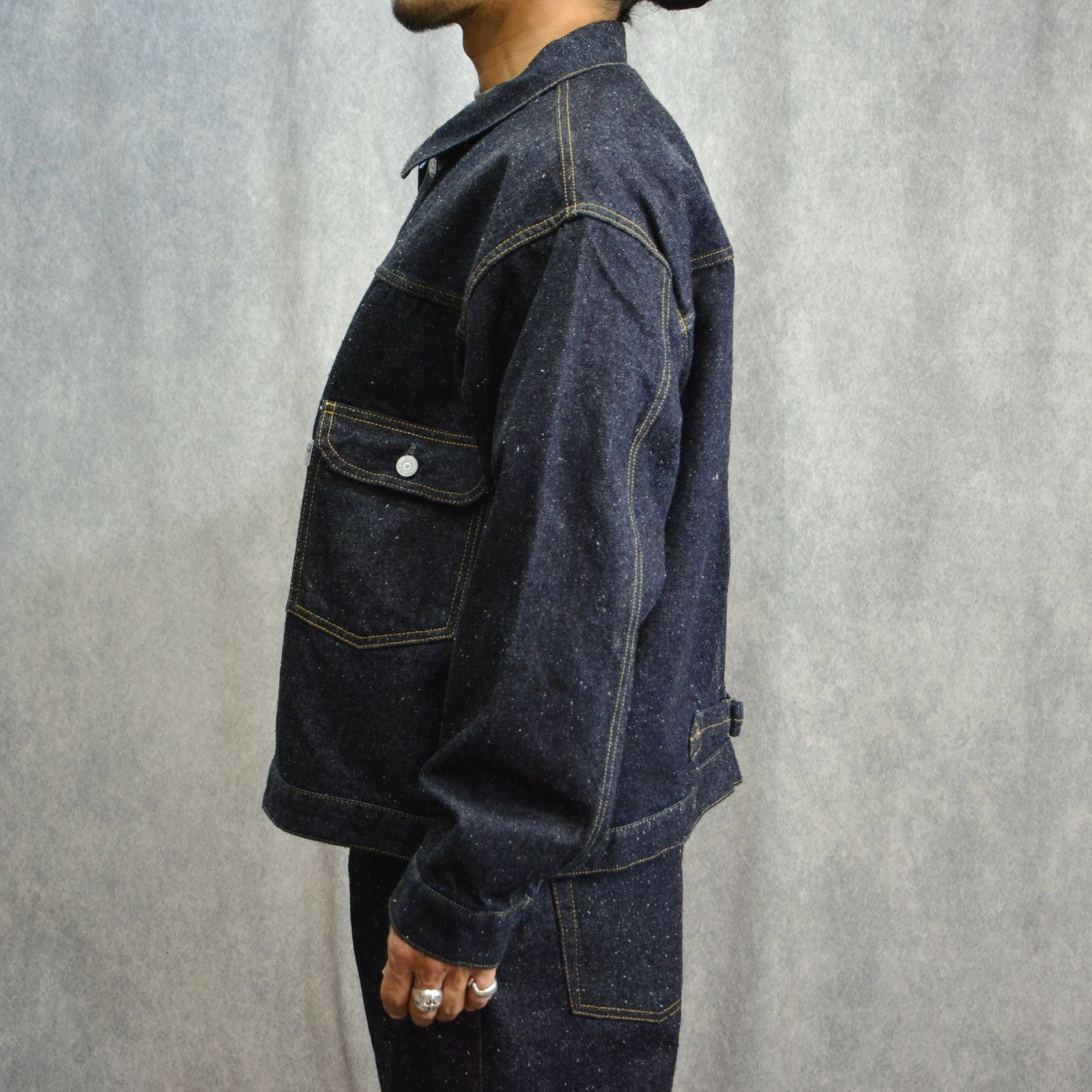 #023 LV T-BACK DENIM JACKET BLEACH ONE-WASHED （INDIGO） / デニムジャケット Gジャン ワンウォッシュ （インディゴ）