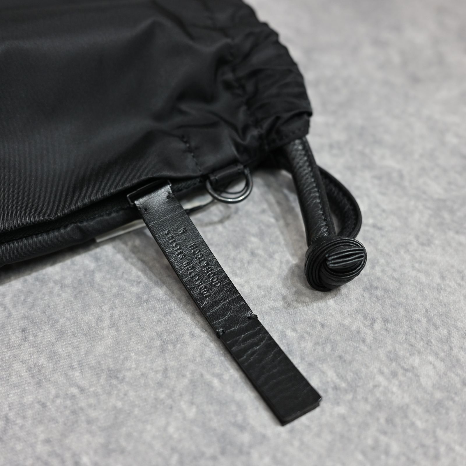 DRAWSTRING BAG （BLACK / ブラック）｜巾着バッグ｜2261-AC08