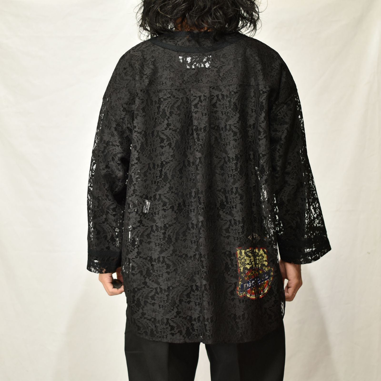 el conductorH - FLOWER LACE BASEBALL TOP (BK) / フラワーレース ベースボールシャツ | chord  online store