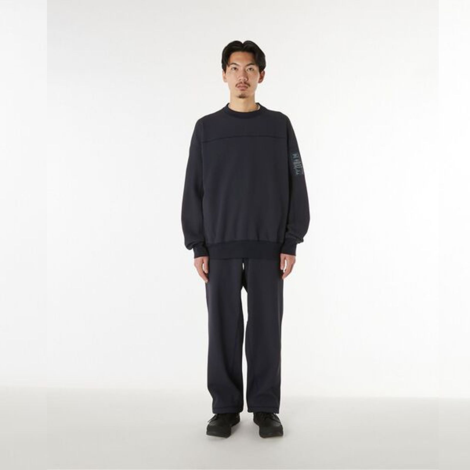 EXCHANGE SERVICE TOPS T-SHIRT （BLACK）｜ワッフル ロングスリーブ｜9252-CS04-012