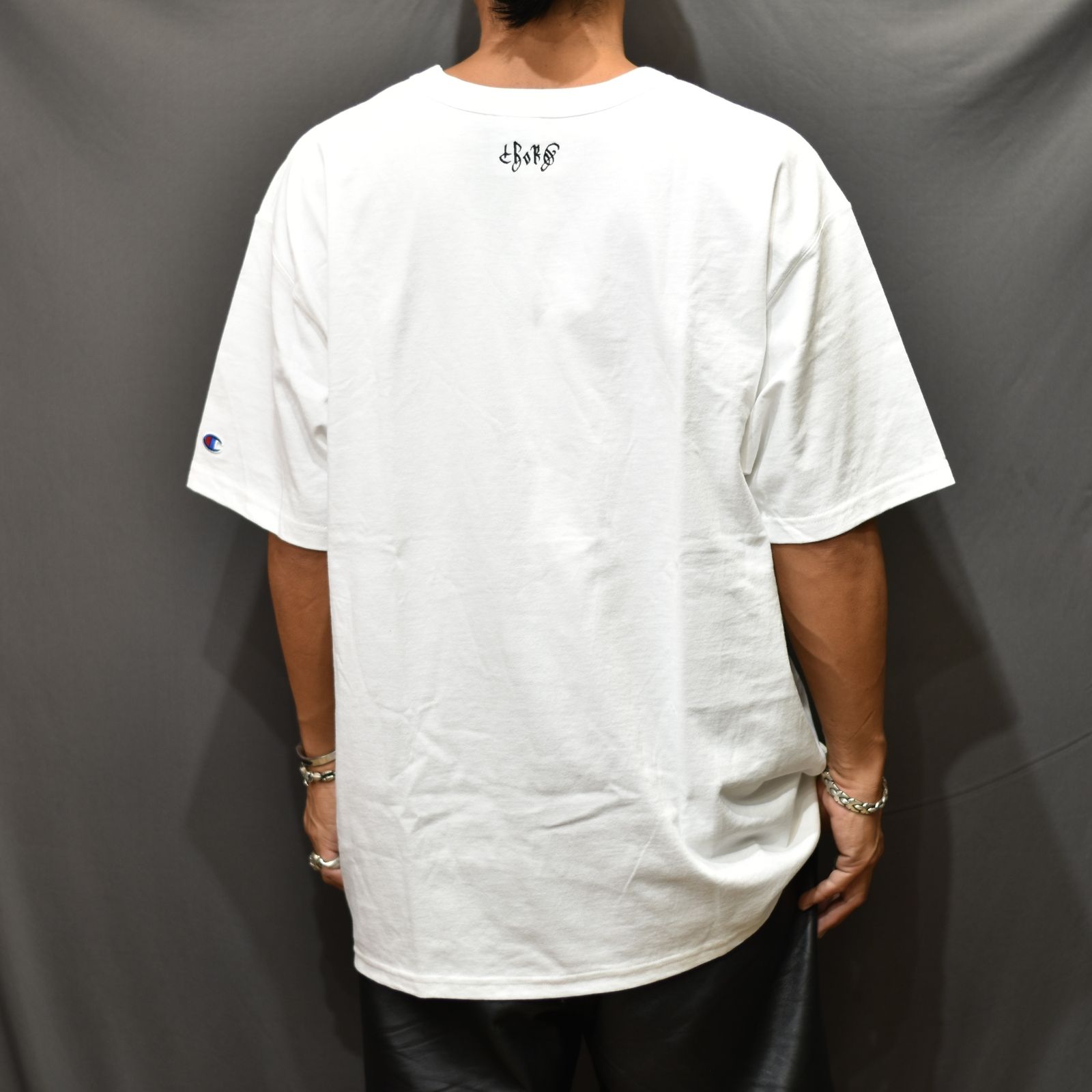 chord - CHAMPION 7OZ ”chord” EMBROIDERY SHORT SLEEVE TEE (WHITE