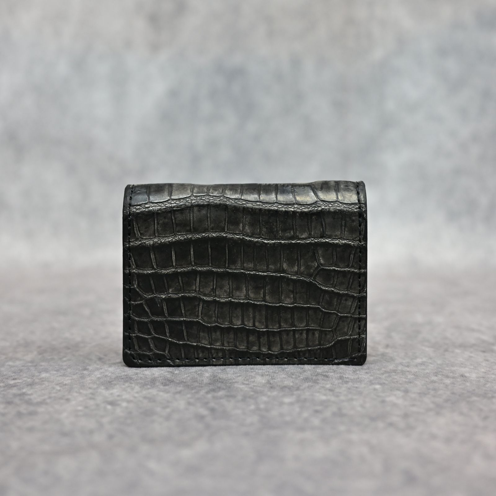 墨染クロコ 名刺入れ カードケース（SUMI）｜383-06