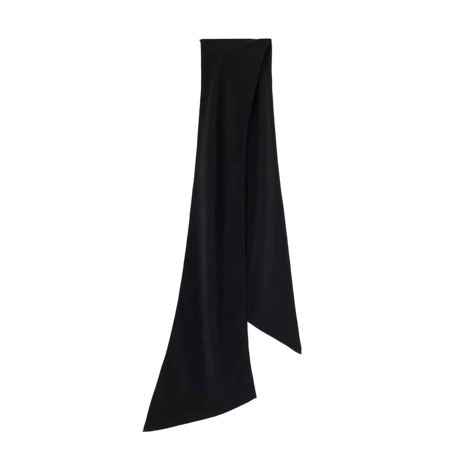 20MOMME DE CHINE SUEDE TUMBLER SCARF （BLACK / ブラック） スカーフ｜HW-L10-404-1-03