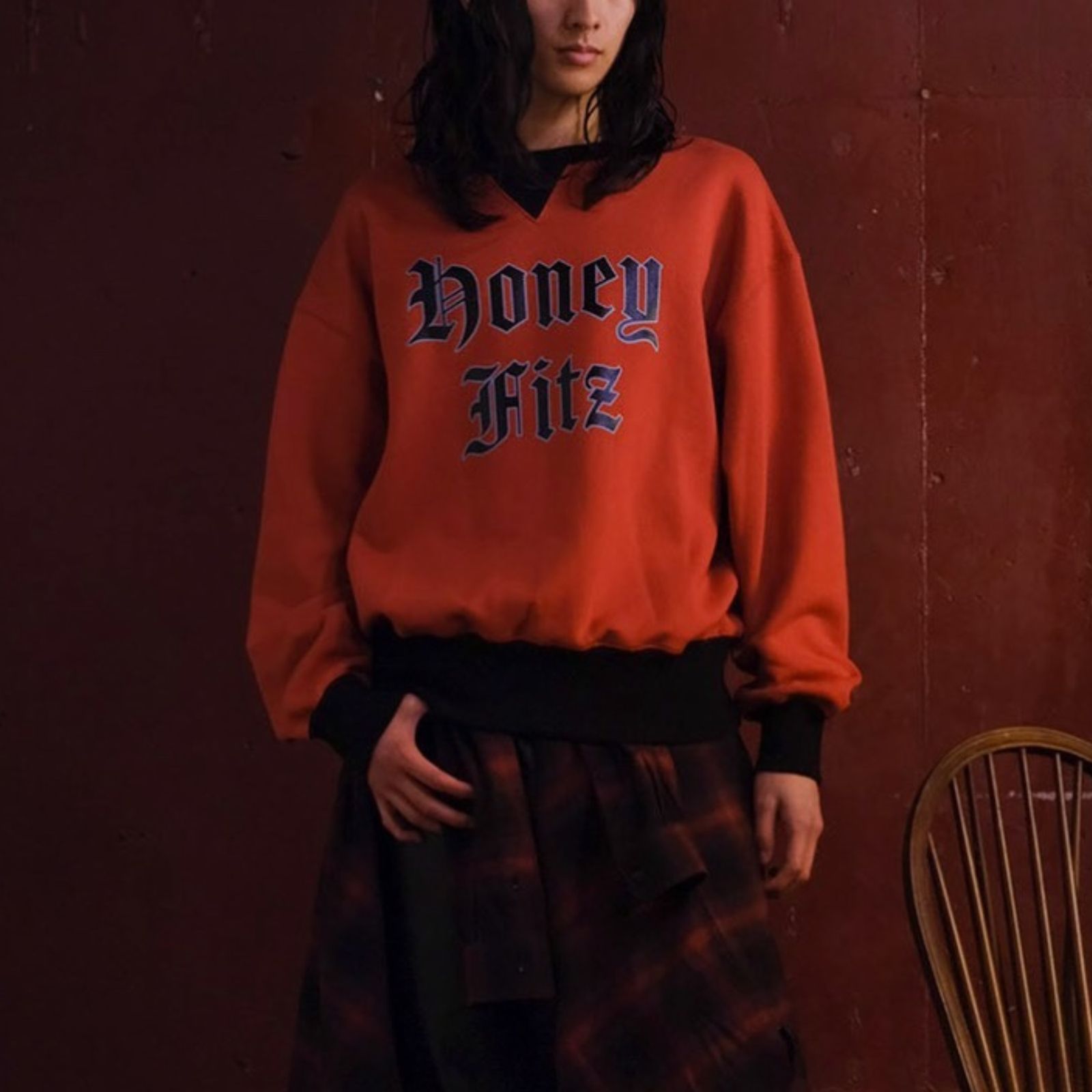 HF Team Sweat （RED）｜スウェット・トレーナー （レッド）｜HF-19