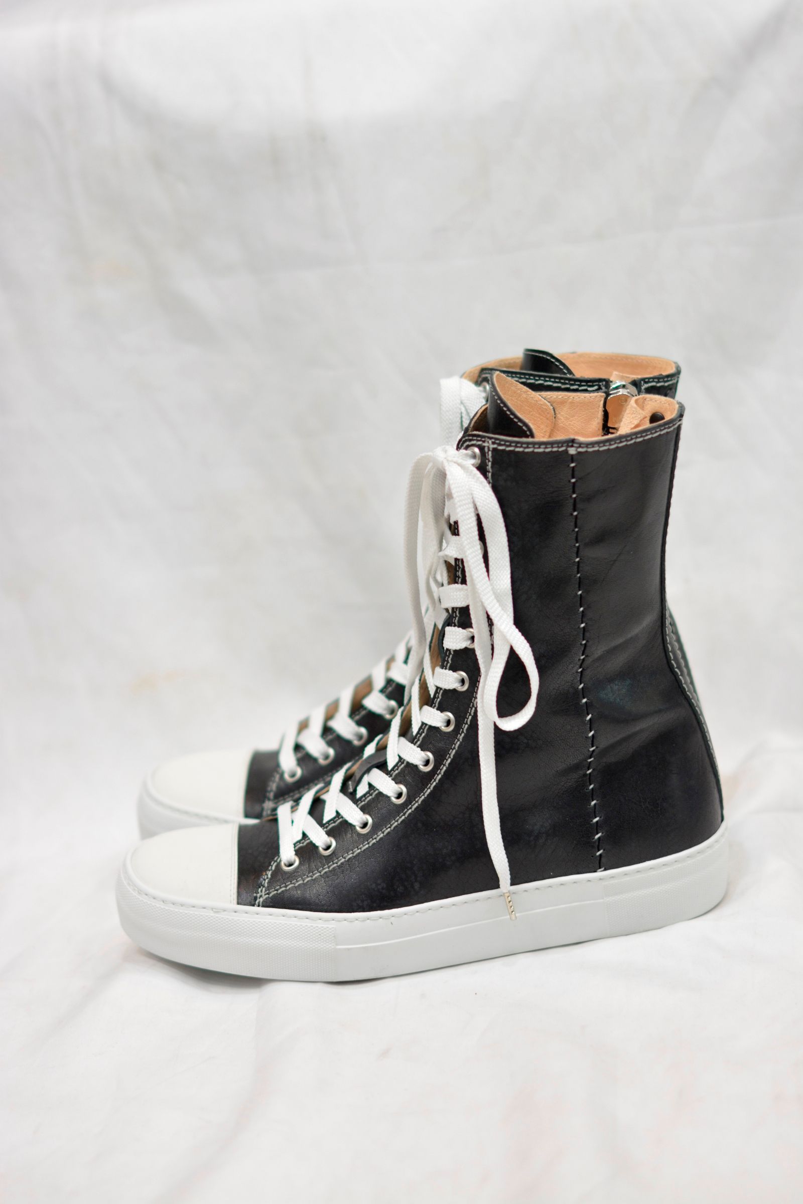 【chord 別注アイテム】 HORSE LEATHER EXTRA HI CUT SNEAKER SPAIRAL ZIP LINED