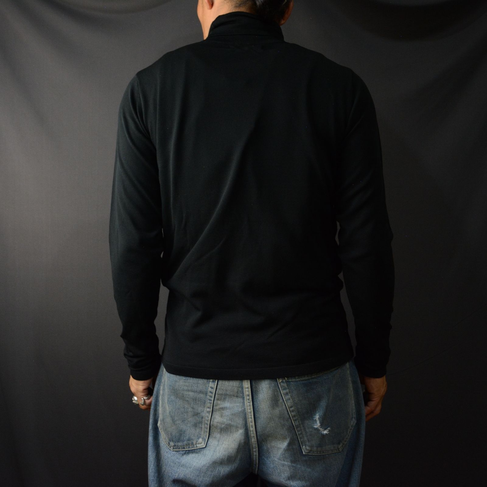 MINEDENIM - CP Knit Turtle Neck Pullover （BLK） / キュプラニット