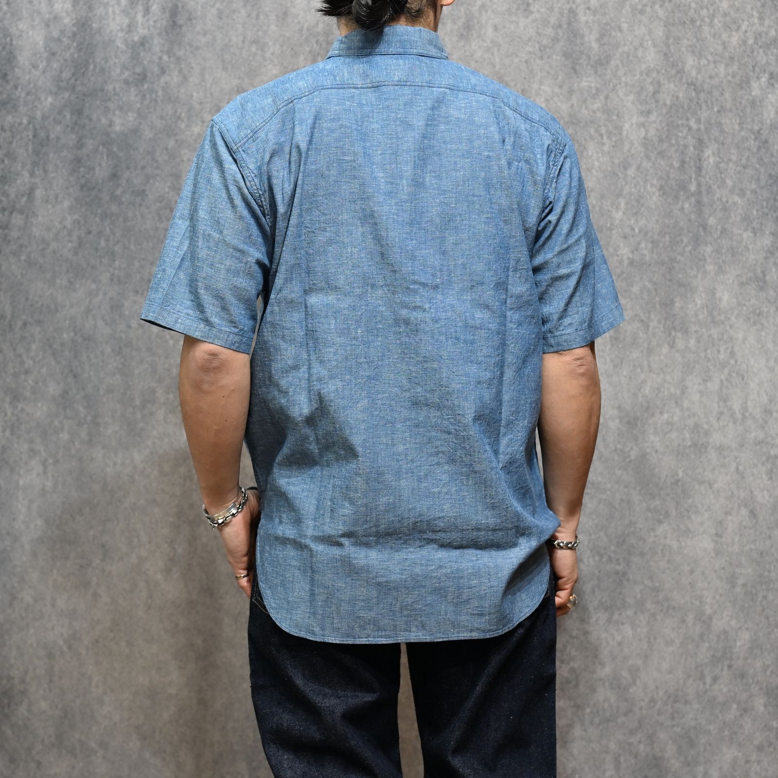 BIGYANK - Y1942 S-SLEEVE CHAMBRAY SHIRT (INDIGO)|シャンブレー BIGYANK - Y1942 S-SLEEVE CHAMBRAY SHIRT (INDIGO)|シャンブレー