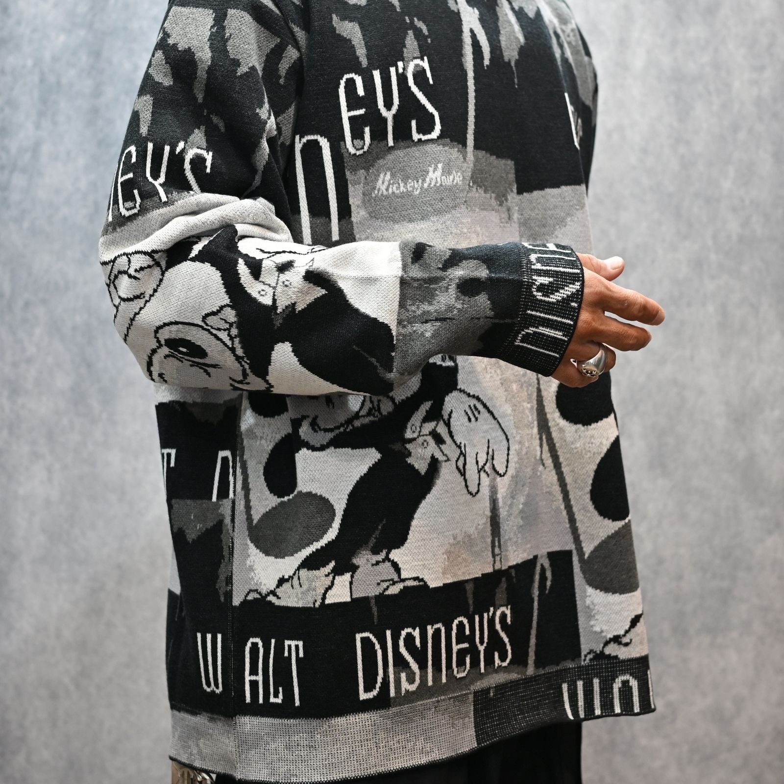 DISNEY VP / PC KNIT COLLECTION CREWNECK  (MICKY/BLACK)｜ディズニー ニット （ミッキー/ブラック） DP-030-3673-10