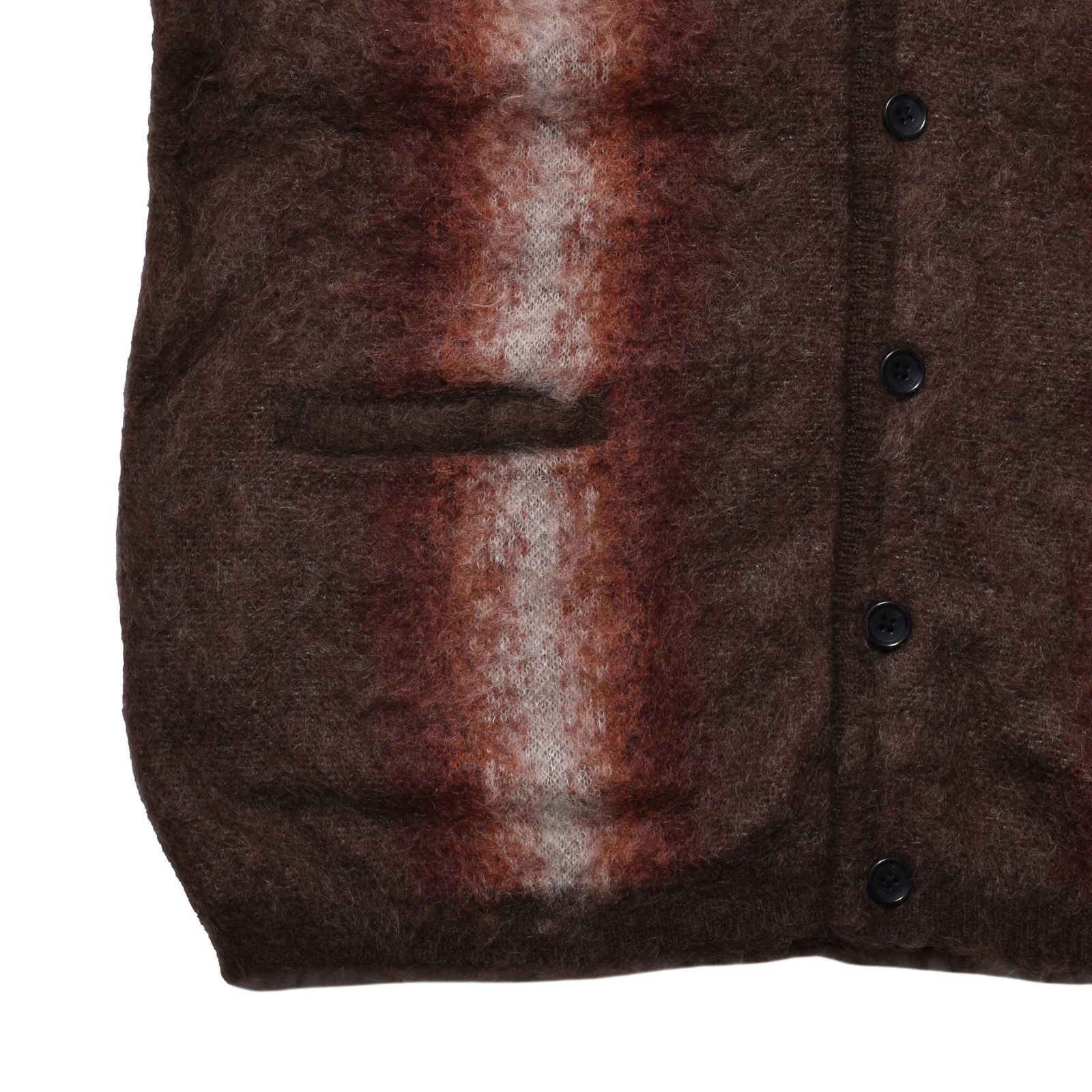 Fuzzy Stripe Mohair Knit Cardigan （BRT）｜ファジーストライプ モヘアニット カーディガン｜2509-6001