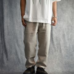 JAPAN LINEN HERRINGBONE EASY SLACKS (IVORY) / リネンヘリンボーンイージースラックス