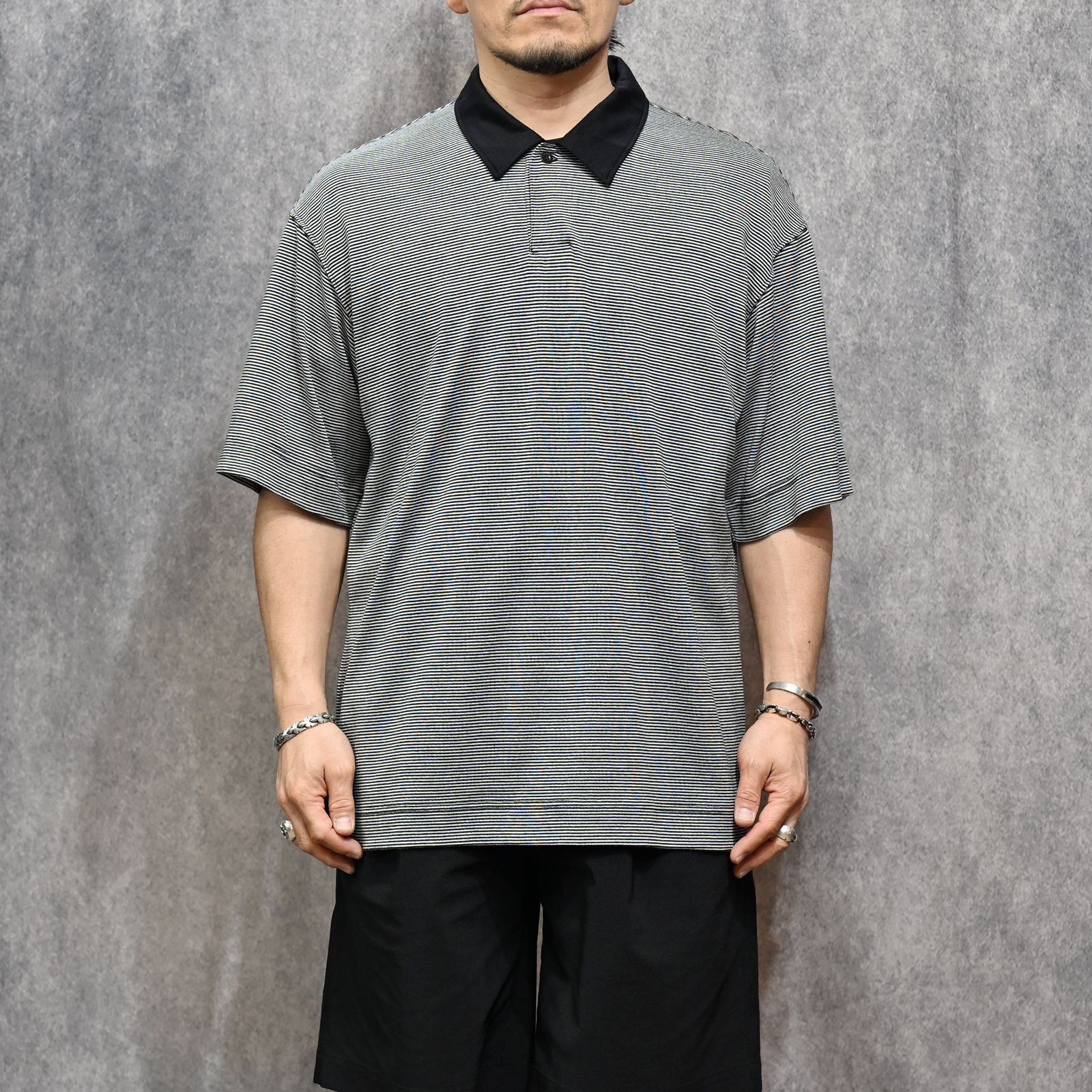 POLO SHIRT （BK BORDER / ブラックボーダー）｜ポロシャツ｜2261-CS57-019