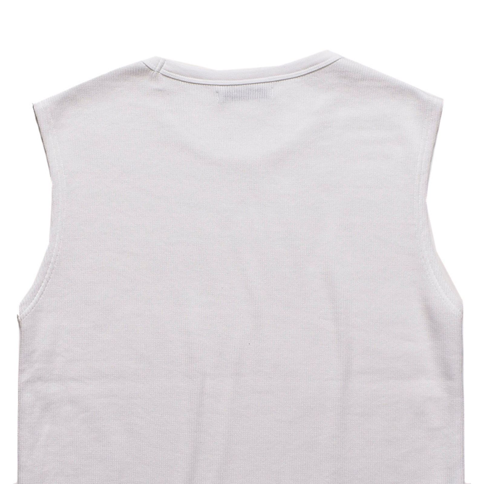 Roundneck Nosleeve Rib T-SH （WHT） / リブ ノースリーブ （ホワイト）