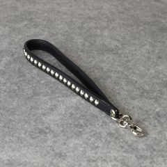 STUDS LEATHER WRIST STRAP (BLACK) / スタッズレザー リストストラップ