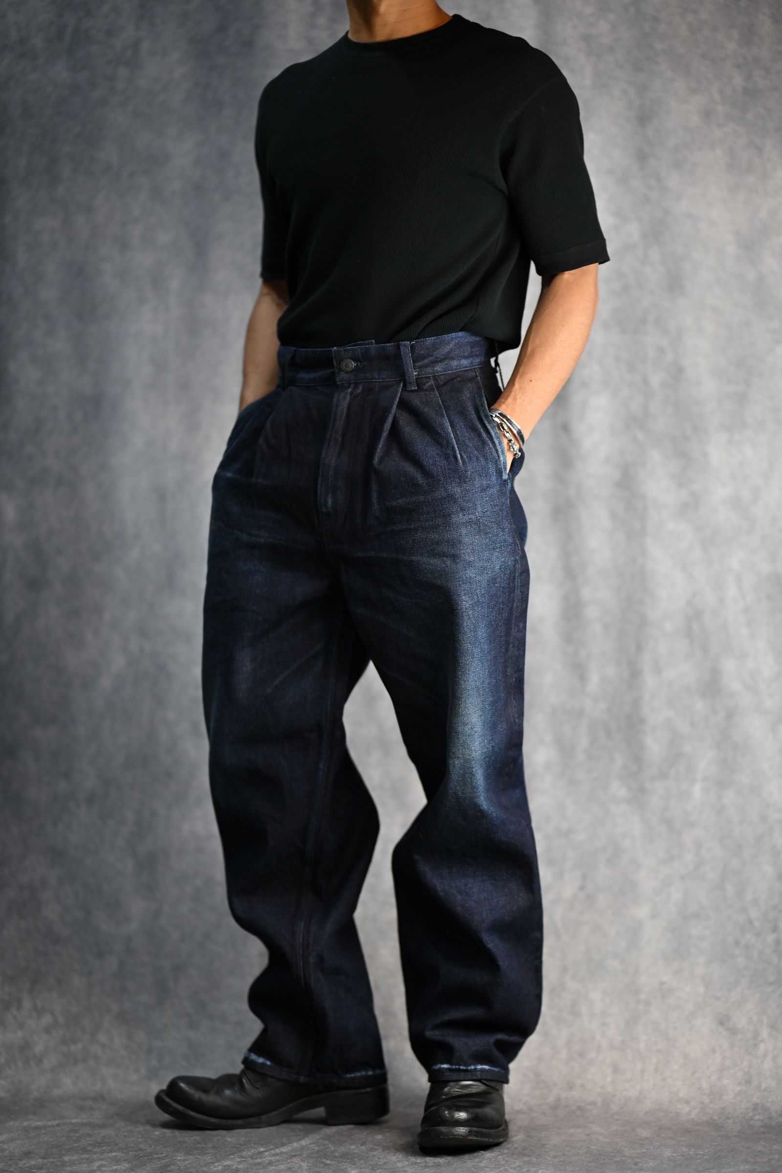 WTNB. Wide Work CPP （RGD） /  ワイド デニム パンツ （インディゴ） YWMND02SP