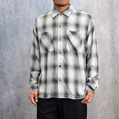 R.Ombre Open Collar SH (BLT) / レーヨンオンブレ オープンカラーシャツ （ブラック） / 2503-5004