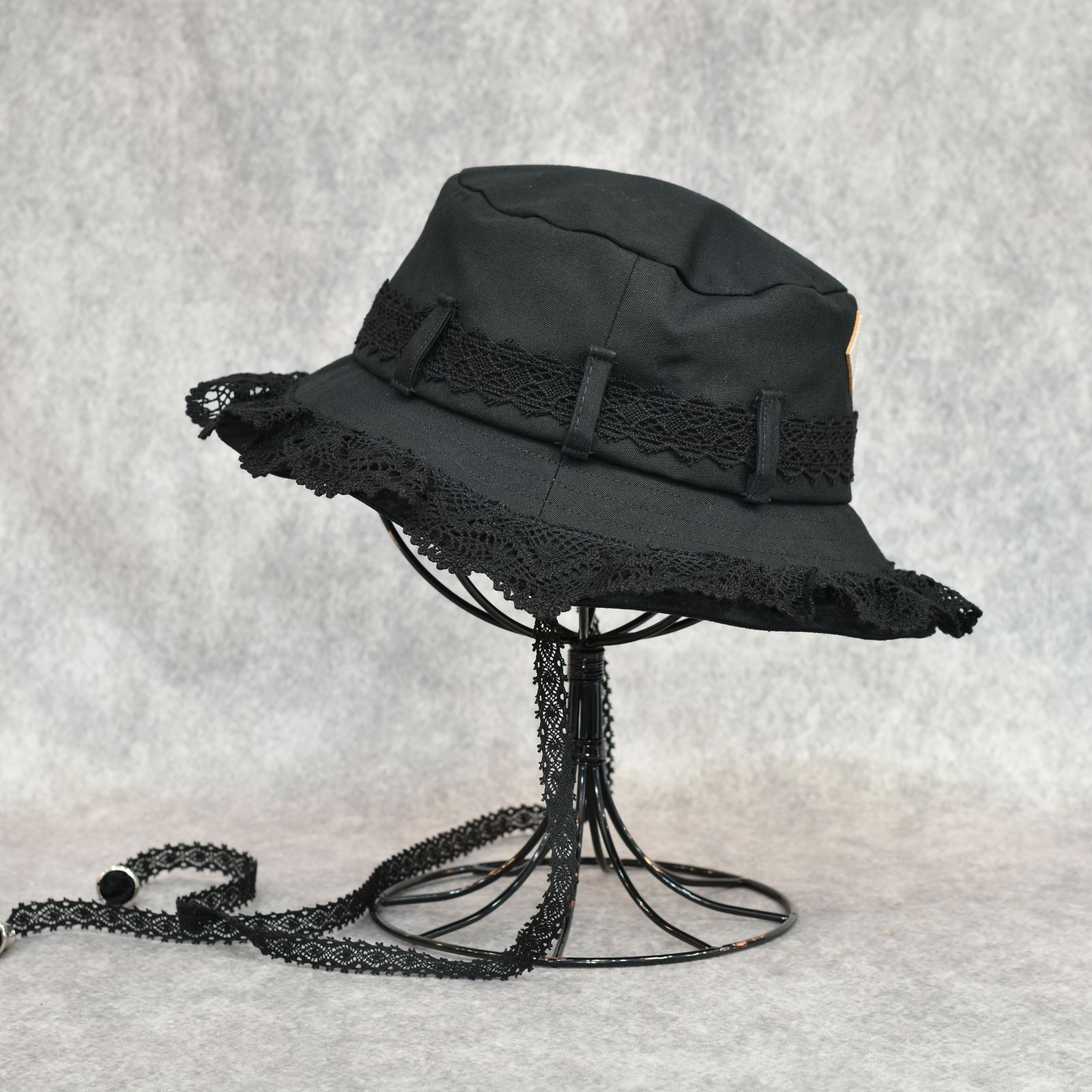 FRILL LACE BUCKET HAT (BK)｜フリルレース バケットハット｜PD26SAC01